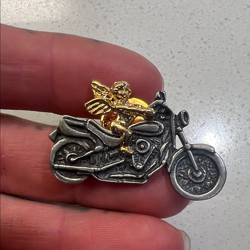 Angel Motorcycle Pin